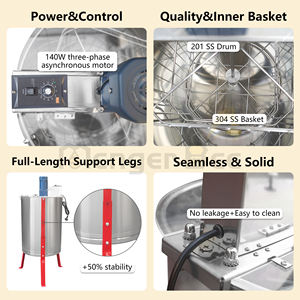 Nouvelle Offre Spéciale : Extracteur de Miel Électrique Tangentiel Automatique 4 Cadres pour le Traitement du Miel et la Séparation de la Cire - Product Image 2