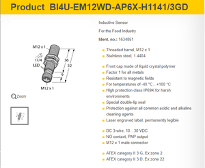 Sensores inductivos de proximidad originales, completamente nuevos, modelos BI5-S18-AZ3X/S97, BI4U-EM12WD-AP6X-H1141/3GD, BI8U-EM18-AP6X-H1141 - Product Image 3