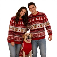Pull jacquard assorti pour la famille, motif sapin de Noël Fair Isle