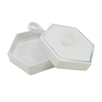 Boîtes cadeaux de luxe en carton hexagonales personnalisées pour bijoux, design sur mesure, vente en gros
