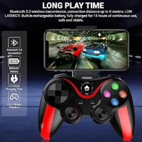 Controlador de Juegos Móvil V13 para IP y Android con Soporte para Teléfono, Joystick con Gamepad BT para Teléfono Inteligente