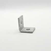 Support en L galvanisé durable à 90 degrés avec trou 1x1 pour montage sur canal profilé 41x41mm