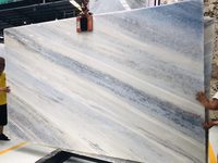 YDSTONE mewah Brasil alami Backlit marmer kristal biru marmer langit biru lembaran untuk latar belakang dinding