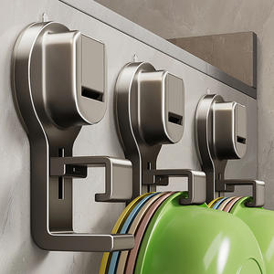 Gancho de succión Ltes Y819, redondo, para montaje en pared, sin perforaciones, con acabado pulido, organizador de almacenamiento para cocina y baño - Product Image 5