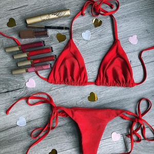 Maillot de bain personnalisé pour femme, taille XL, imprimé floral, marque privée, bikini à armatures, bretelles élastiques, motif à pois uni, maillot de bain fabriqué - Product Image 4