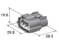 Boîtier de connecteur femelle automobile étanche IP67 à 3 broches 6098-0142 avec verrouillage CPA jaune pour prise de câblage