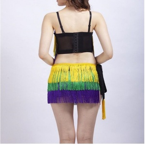 Falda de danza del vientre con borlas, <span class=keywords><strong>minifalda</strong></span> de fiesta para mujeres y niñas - Product Image 4