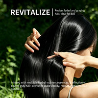 Vente en gros d'usine : Shampooing colorant capillaire biologique à base de plantes, marque privée, doux et non irritant, colorant capillaire noir