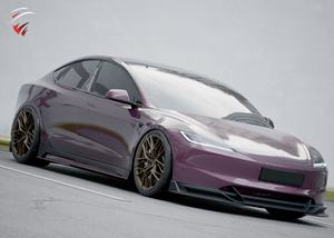Kit aérodynamique pour voiture Accessoires de carrosserie Lèvre avant Diffuseur arrière Jupes latérales pour <span class=keywords><strong>Tesla</strong></span> New Mode 3 Highland Bodykit Carbon Fiber Accessory - Product Image 2