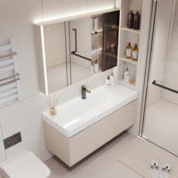 Miroir de salle de bain intelligent à LED en bois massif au design moderne, vente directe usine, commande tactile, anti-buée, à suspendre au mur