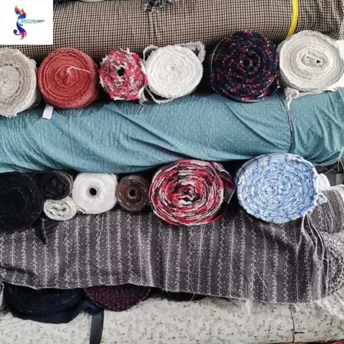 China Hot Selling Apparel Textile Stocklot Fabric Cotton Bale Of Mixed Fabric Bale Fabric In Stock