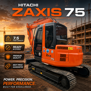 Excavadora Usada Original de Japón, Hitachi ZX75, Mini Excavadora de 7.5 Toneladas, Excavadora Hidráulica Usada con Cuchilla Topadora para Excavación, con Certificación CE y EPA - Product Image 1