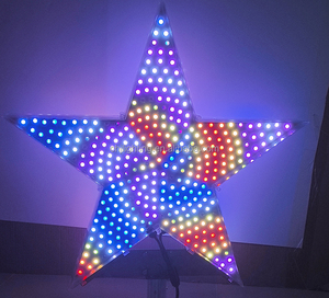 Iluminación Decorativa Automática Luminosa RGB de <span class=keywords><strong>5</strong></span> Puntas, DC12V 95W, de un Solo Lado, IP65, para Paisajes Navideños y de Halloween - Product Image 3