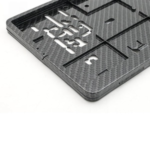 Cadre de plaque d'immatriculation en plastique PP standard européen avec motif en fibre de carbone personnalisé, support de plaque d'immatriculation pour voiture - Product Image 5
