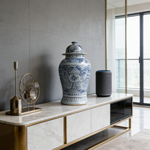 Pot <span class=keywords><strong>à</strong></span> gingembre en <span class=keywords><strong>porcelaine</strong></span> de Jingdezhen bleu et blanc peint <span class=keywords><strong>à</strong></span> la main de haute qualité, pot de temple en céramique pour la décoration intérieure - Product Image 4