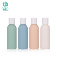 YAN Packaging – Nouvelle Trousse de Voyage Premium 60ml (Shampooing, Gel Douche, Crème Visage) – Bouteille en Plastique HDPE avec Bouchon Flip-Top Vert Rose