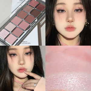 Vegan 12 Color Metallic Shimmer Powder <strong>Eyeshadow</strong> Palette Nude <strong>Pink</strong> Private Label Makeup Factory - Product Image 6