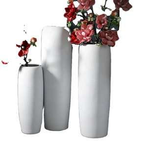 Jarrón de porcelana moderno para mesa y suelo, florero de cerámica para boda, decoración para el hogar, jarrón cilíndrico - Product Image 1