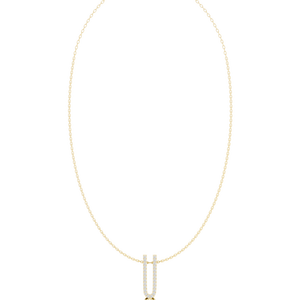 Latest Design Pavé Diamond U Shaped Horseshoe Arch Pendant <b>Necklace</b> Luxury Jewelry for Women Gift for Export Price - Product Image 1