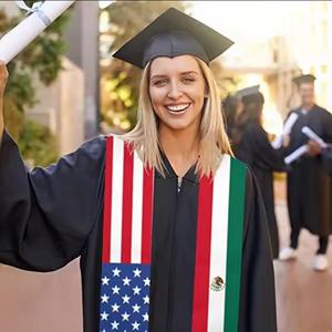 Estola <span class=keywords><strong>de</strong></span> graduación con Bandera <span class=keywords><strong>de</strong></span> País mixto, faja <span class=keywords><strong>de</strong></span> estola nacional <span class=keywords><strong>de</strong></span> 72 "<span class=keywords><strong>de</strong></span> largo para la ceremonia <span class=keywords><strong>de</strong></span> graduación <span class=keywords><strong>de</strong></span> la Universidad <span class=keywords><strong>de</strong></span> la escuela secundaria superior - Product Image 4