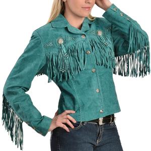 Nueva Chaqueta de Gamuza para Mujer, a la Moda, con Adornos de Flecos, en Oferta, Estilo Casual - Product Image 1