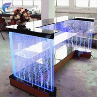Comptoir de réception de fête Comptoir de bar à led illuminé en acrylique à vendre Lumière LED RVB Meubles commerciaux nuls modernes Tables de bar