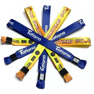 Pulseras Promocionales Personalizadas Ajustables para Eventos, Pulsera de Tela Tejida Ecológica para Eventos - Product Image 2
