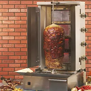 Fabrika kaynağı ucuz fiyat shawarma makinesi elektrikli shawarma kesme makinesi shawarma makinesi 3 gaz ocağı