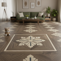 Plancher en bois à motifs français, imperméable, lisse et au design moderne, adapté à la décoration de sols intérieurs