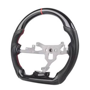 Volant en cuir perforé en fibre de carbone avec impression hydro pour <span class=keywords><strong>Chevrolet</strong></span> <span class=keywords><strong>Corvette</strong></span> C6 Z06 <span class=keywords><strong>Zr1</strong></span> 2006 2007 2008 2009 2010 <span class=keywords><strong>2011</strong></span> - Product Image 3