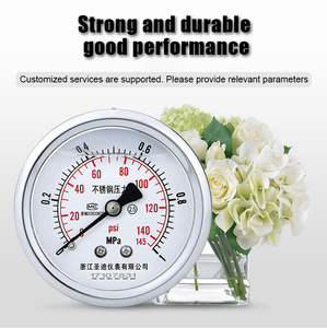 Chất lượng tốt nhất đo áp suất chính xác Đơn vị 2.5% <span class=keywords><strong>gas</strong></span> áp kế đầy đủ SS hoành đo áp suất không khí - Product Image 4