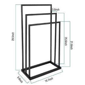 Jh-mech freestanding tiết kiệm không gian trong nhà và ngoài trời kim loại khăn kệ - Product Image 5