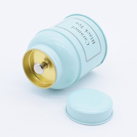 Boîte d'emballage en métal de haute qualité pour thé matcha noir, double couvercle, 10g, 30g, 50g, boîtes rondes personnalisées, petites boîtes à thé en étain pour le café