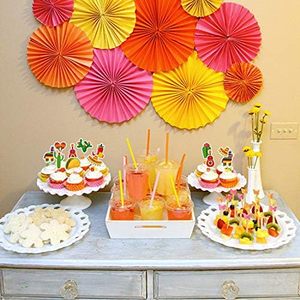 メキシコのフィエスタカップケーキトッパーをテーマにしたケーキデコレーション,45個カクタスドンキーソンブレロペッパータコマラカギター - Product Image 5