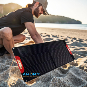 Kit de Panneau Solaire Pliant Portable Ultraléger à Haute Efficacité, 60W, pour Randonnée, Camping, Escalade, Stockage d'Énergie - Product Image 5