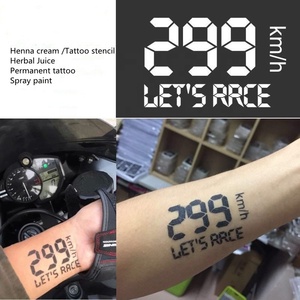 สติกเกอร์ตกแต่งลายสัก10หน้าพิมพ์ลายหมึกอิงค์เจ็ทแวววาวแผ่นติดเฮนน่าแผ่นลายฉลุแอร์บรัช - Product Image 4