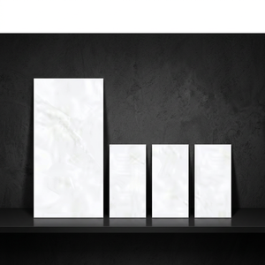 Azulejos de porcelana con aspecto de mármol blanco Jazz Pietra Bianco de 800x1600 mm, nano pulidos, para pisos y paredes en interiores. - Product Image 4