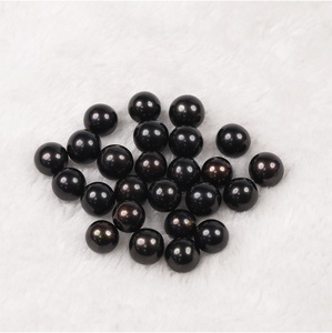 Venta al por mayor de perlas sueltas de 10-13mm, Color negro, forma redonda, grado 4A, perlas de agua dulce, joyería Natural DIY - Product Image 2