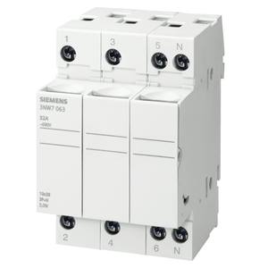 Portafusibles Siemens 3NW7 3P+N 32A 10x38mm Plástico 3NW7063 - Product Image 1