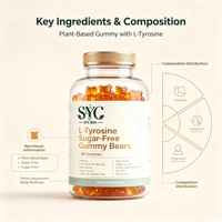 Gummies de L-Tyrosine Sans Sucre de Qualité Supérieure 1000mg – Soutien Quotidien au Bien-être pour Adultes – Fourniture en Marque Blanche