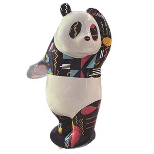 Sculpture de panda en fibre de verre, décoration animale à poser au sol pour extérieur - Product Image 5