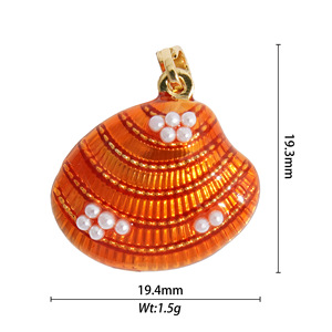 Copper Alloy Seashell Dolphin Charms Multicolored DIY Jewelry Pendant Ocean Series Necklace Accessory Unisex - Product Image 4