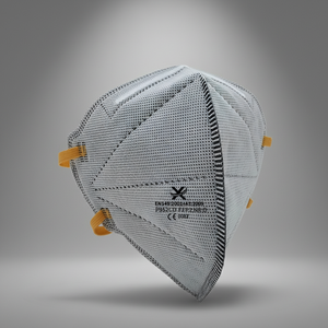 <span class=keywords><strong>Masque</strong></span> respiratoire jetable <span class=keywords><strong>FFP2</strong></span> anti-particules avec charbon actif, 5 couches de tissu non-tissé, pince-nez réglable pour la protection contre la poussière - Product Image 1