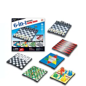 COST-EFFECTIVE FAST SELLERS MAGNETIC MINI 6 IN 1 CHESS GAME SET CHESS, LUDO, INTELLIGENT CHESS GAME