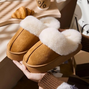 Pantuflas de Algodón para Interiores, Estilo Invierno-Primavera, Suela Gruesa, Cómodas y Cálidas para Parejas, Suaves para Damas - Product Image 2