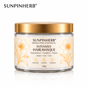 Sunpinherb มานูก้าน้ำผึ้งมาฟูระมาสก์ให้ความชุ่มชื้นอย่างเข้มข้นผมหยิกแห้ง340ก. มีในสต็อกขายส่งจากโรงงาน - Product Image 1