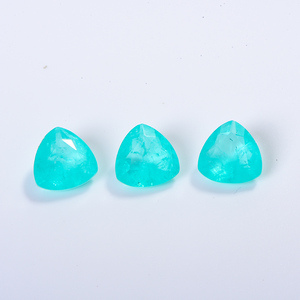 Nuovo arrivo triangolo forma di fusione pietre <span class=keywords><strong>Paraiba</strong></span> sciolto colore blu pietre di vetro <span class=keywords><strong>Paraiba</strong></span> per gioielli - Product Image 2
