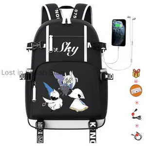 Hot Healing Game Sky Waterproof School Bags Laptop Rucksack Travel USB Backpack Large Capacity Bookbag For School Girls Boys