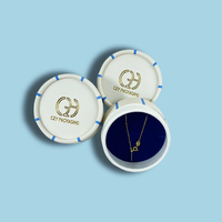 Emballage de luxe personnalisé en carton cylindrique pour bijoux, tube en papier doublé d'EVA, boîte ronde pour collier et bague