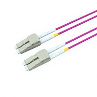 DIMAN LC-LC 1M LSZH -09 OM4 100/40/10Gb Kabel Patch Serat Optik SFP Transceiver 50/125m untuk Jaringan/Data Perusahaan